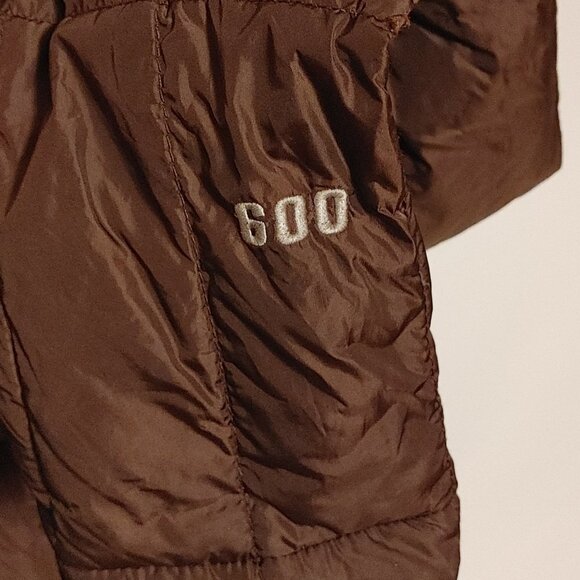 The North Face LONG 600 Puffer Goose Down Jacket Brown with Detachable Hood S - Picture 3 of 13